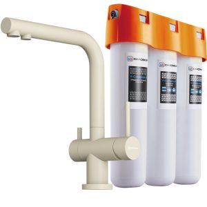 Смеситель для кухни Omoikiri Nagano P + Pure Drop Lite с фильтром Ваниль 4044.8028P