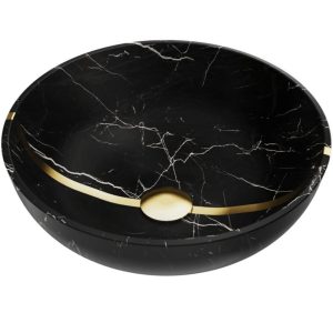 Раковина накладная Omoikiri Hitomi 41 Черный мрамор 4972077