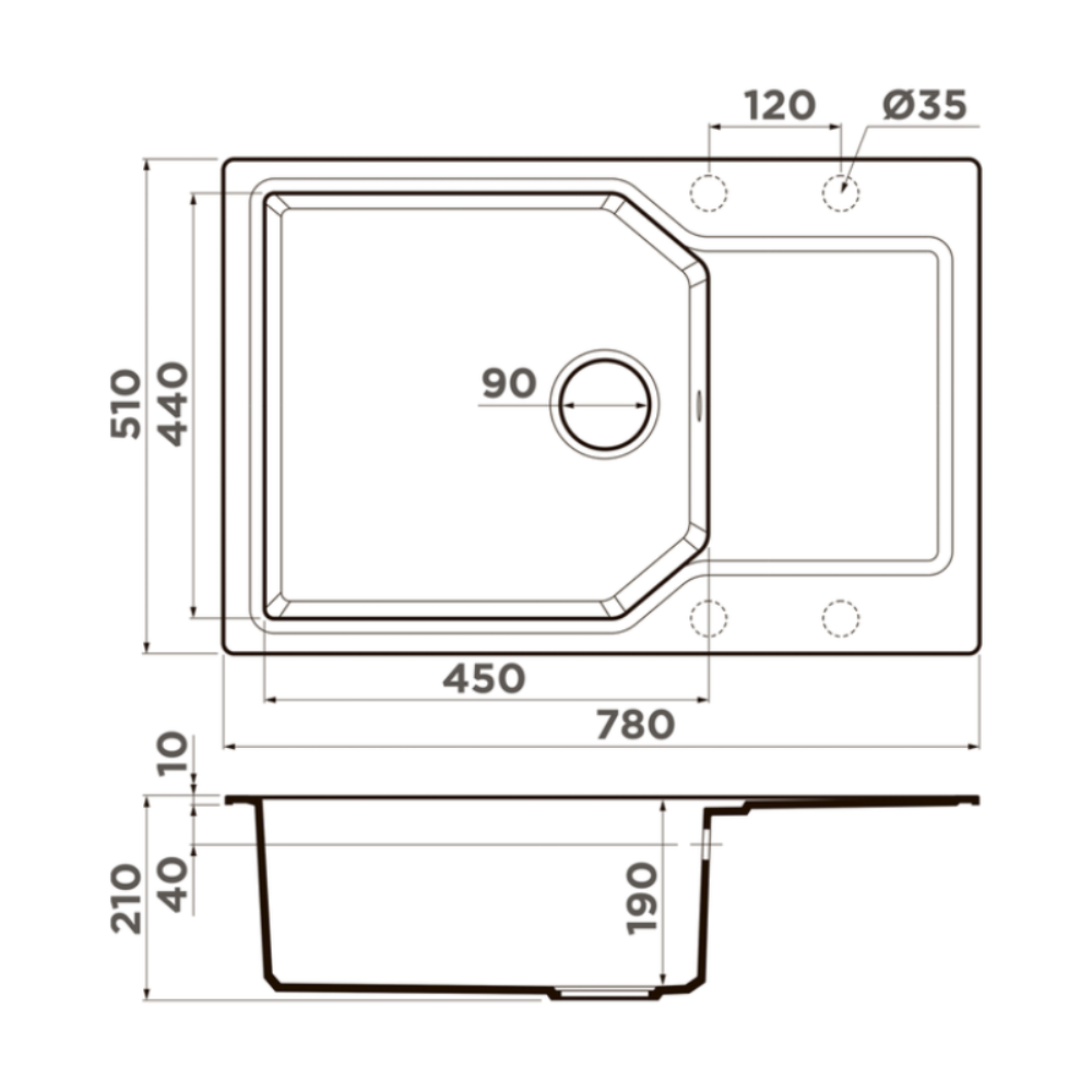 Мойка кухонная Omoikiri Yonaka 78 Бежевый 4993416 — изображение 4