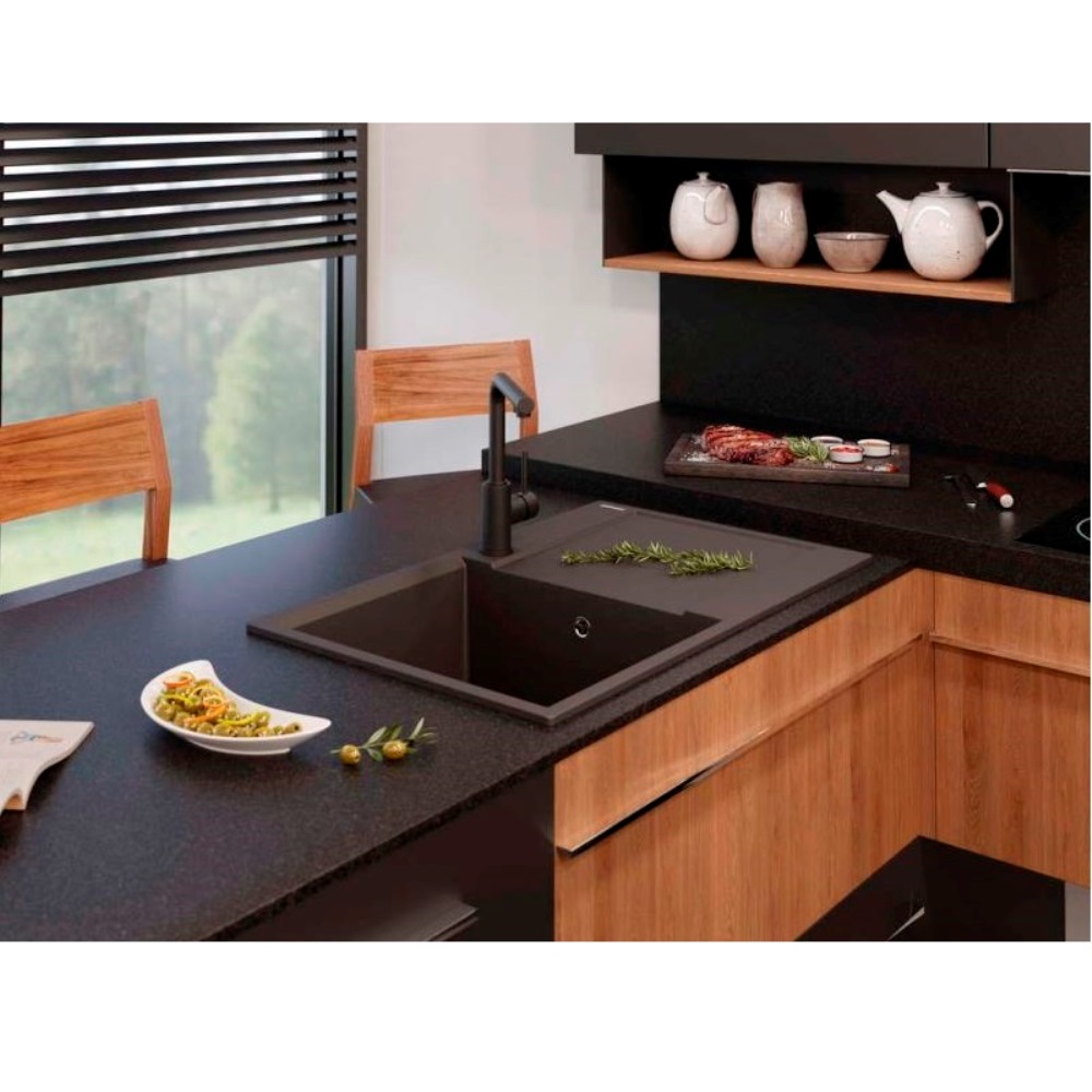 Мойка кухонная Omoikiri Daisen 78 Черный матовый 4993692 — изображение 3