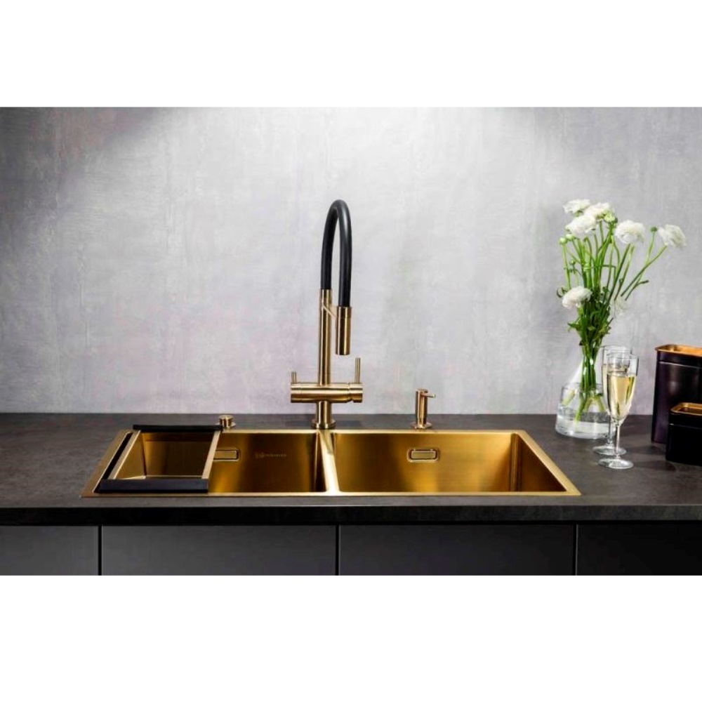 Мойка кухонная Omoikiri Taki 87 Вороненая сталь 4993793 — изображение 3