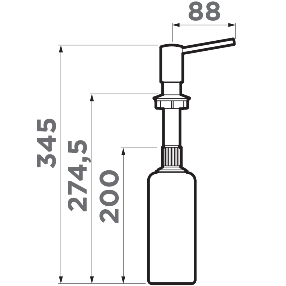 Дозатор встраиваемый Omoikiri OM-02 Color Collection Зеленый матовый 4995069 — изображение 2